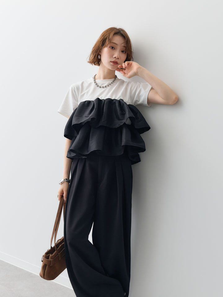 [SET]フリルティアードTEE+選べるアクセセット(2set)