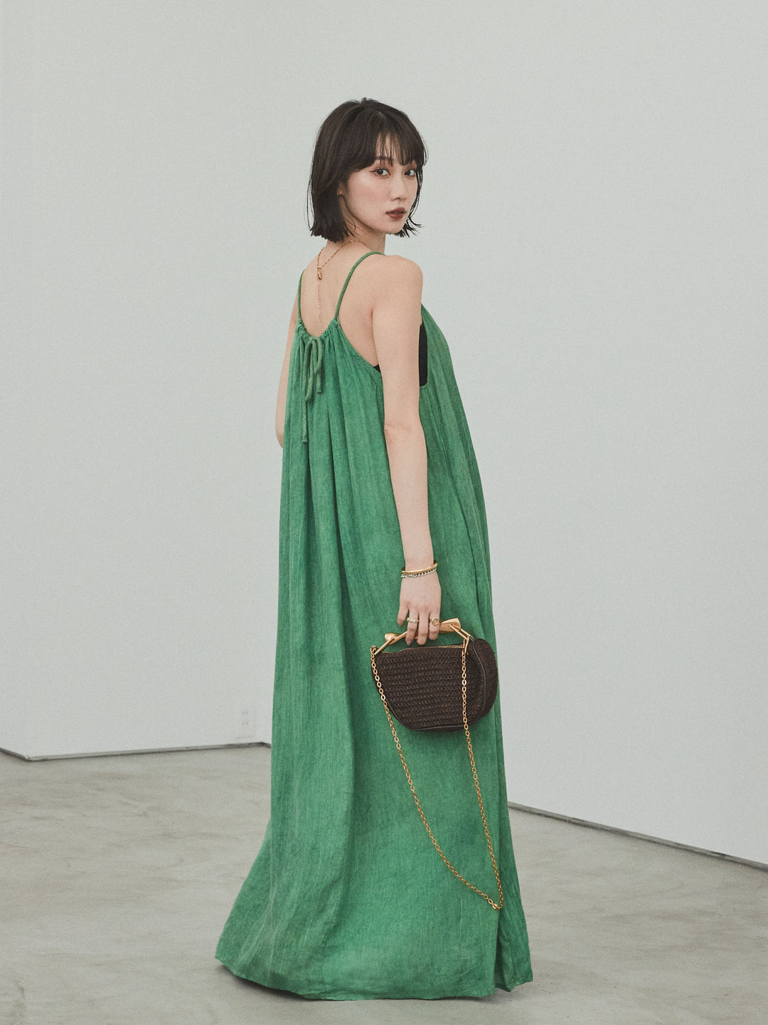 [SET] 不規則染色吊帶裙 + 不規則染色吊帶裙 (2 件套)