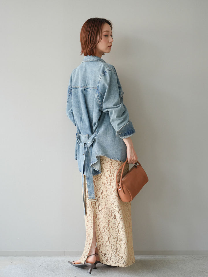 [SET]フルレースキャミ＆IラインスカートSET UP