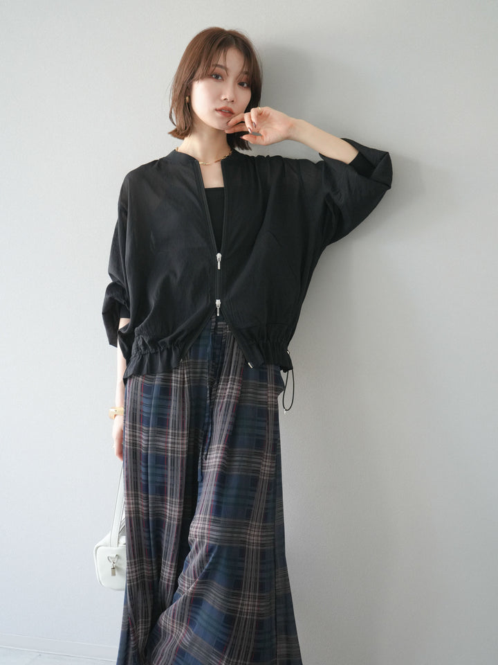 [預訂] Washer Sheer Blouson/黑色