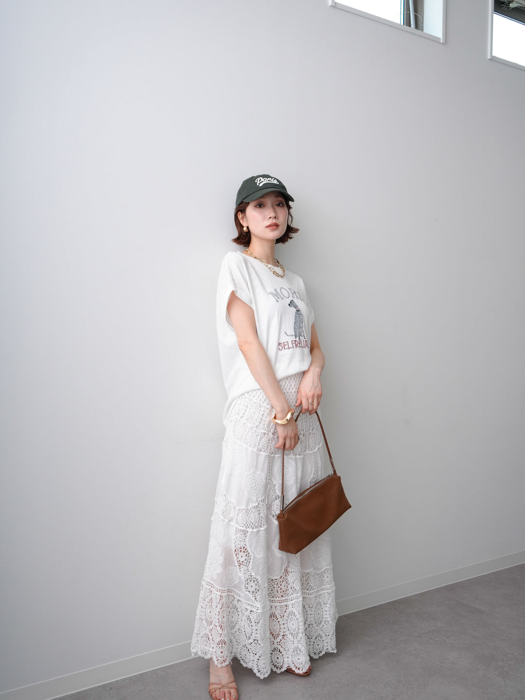 [予約]ドッグエンブロイダリーTEE/white