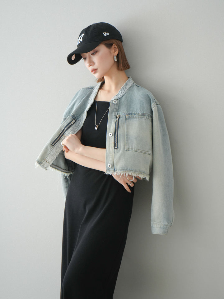 【預購】羅紋罩杯吊帶洋裝/黑色