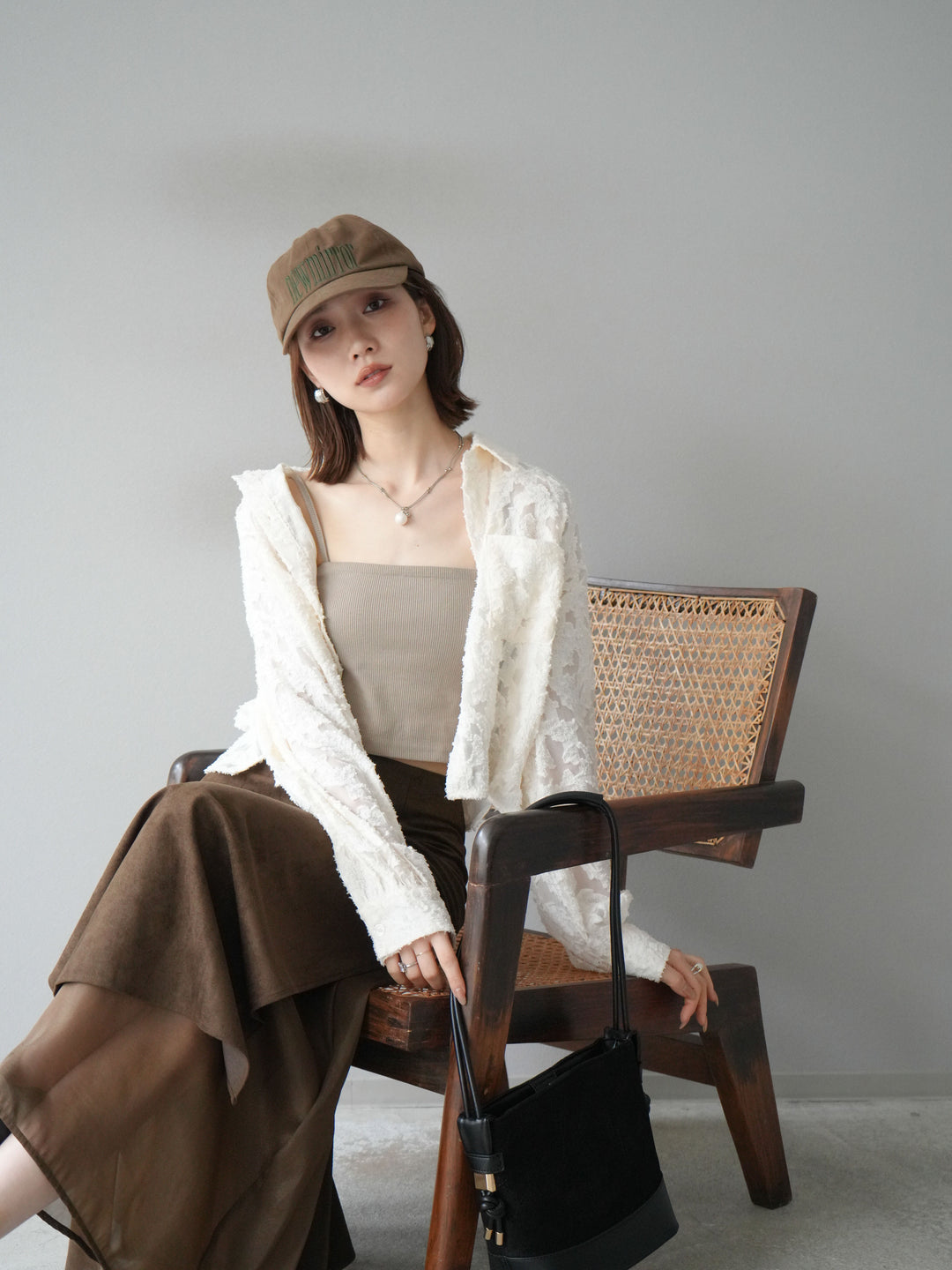 [予約]ジャガードショートシャツ/オフホワイト