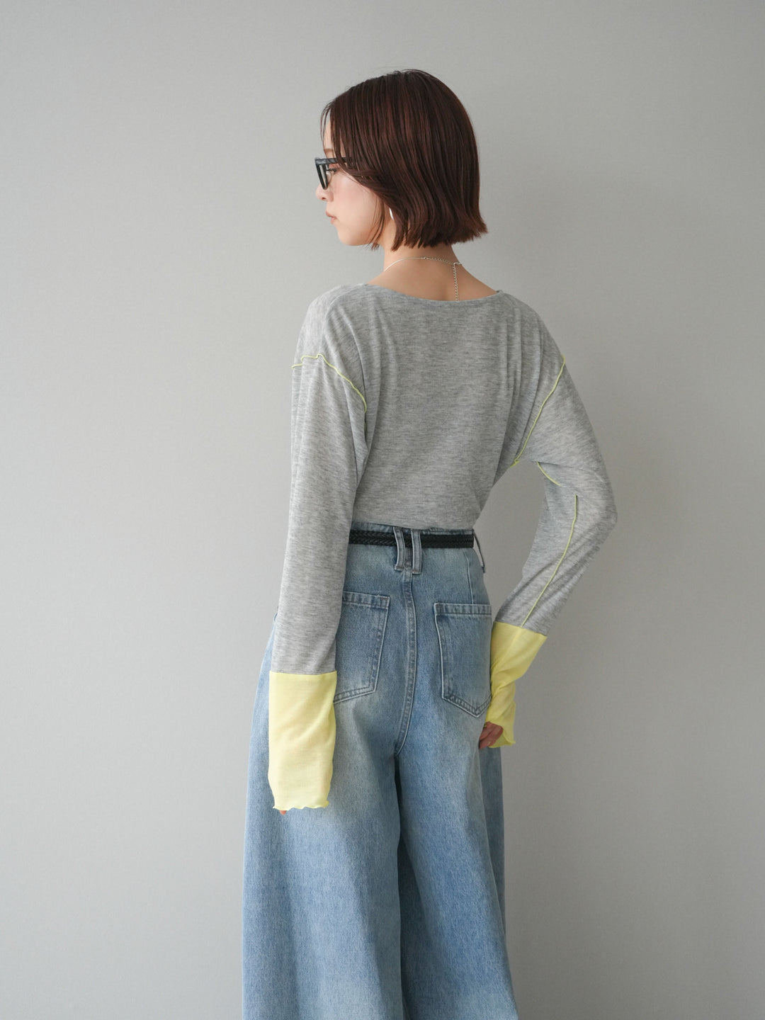 [SET]配色メロウトップス+配色メロウトップス(2set)