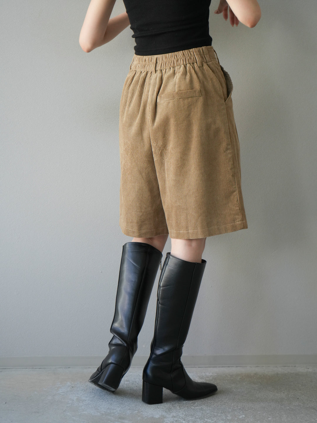 [予約]コーデュロイハーフパンツ/ベージュ