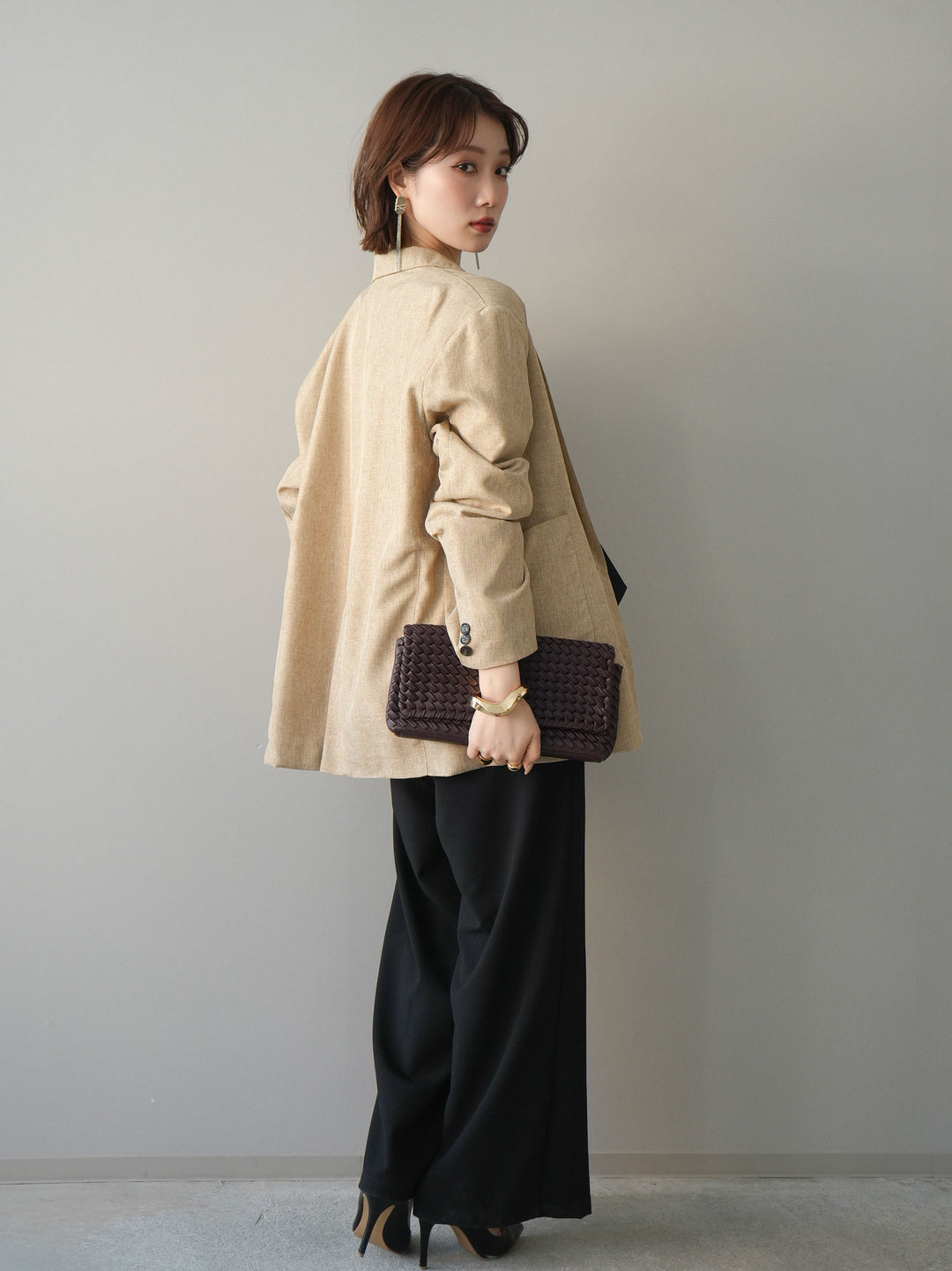 [SET]ジャガードレースぺプラムドッキングサロペット+選べるアクセセット(2set)