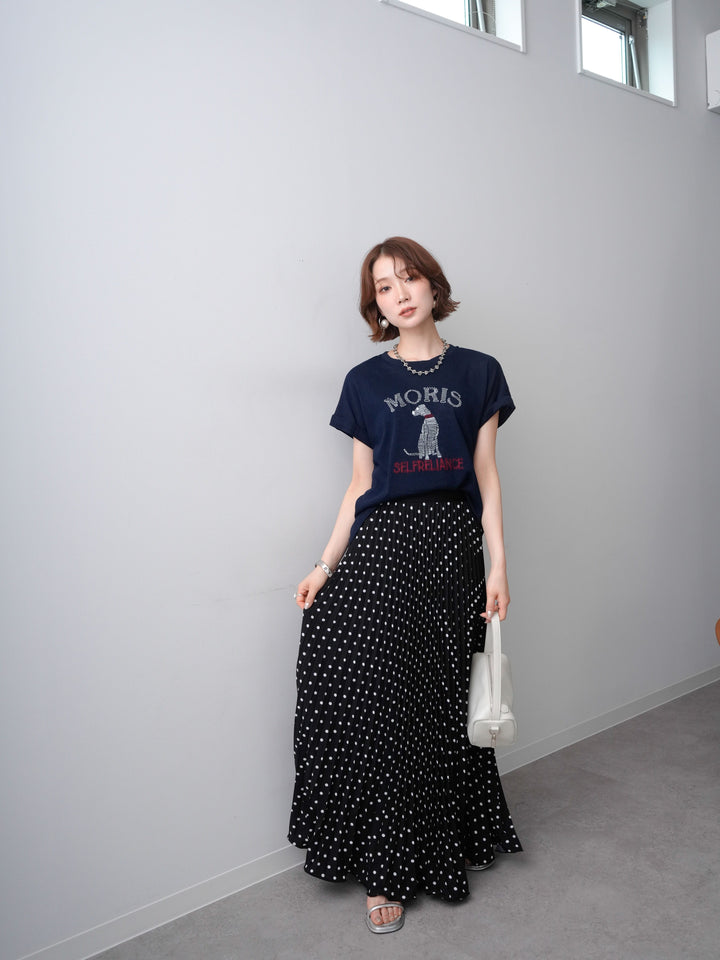 [SET]ドッグエンブロイダリーTEE+選べるアクセセット(2set)