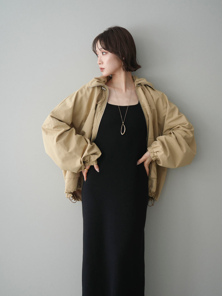 [予約]2WAYニットワンピース/black