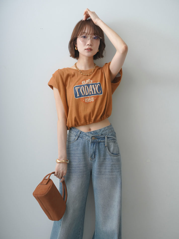 [予約]ヴィンテージロゴドロストTEE/orange