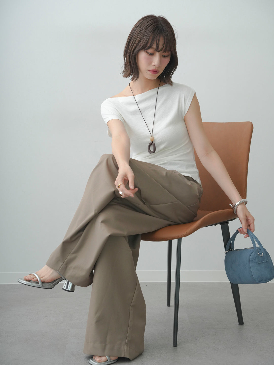 [SET]アシメギャザーカットソー+アシメギャザーカットソー(2set)