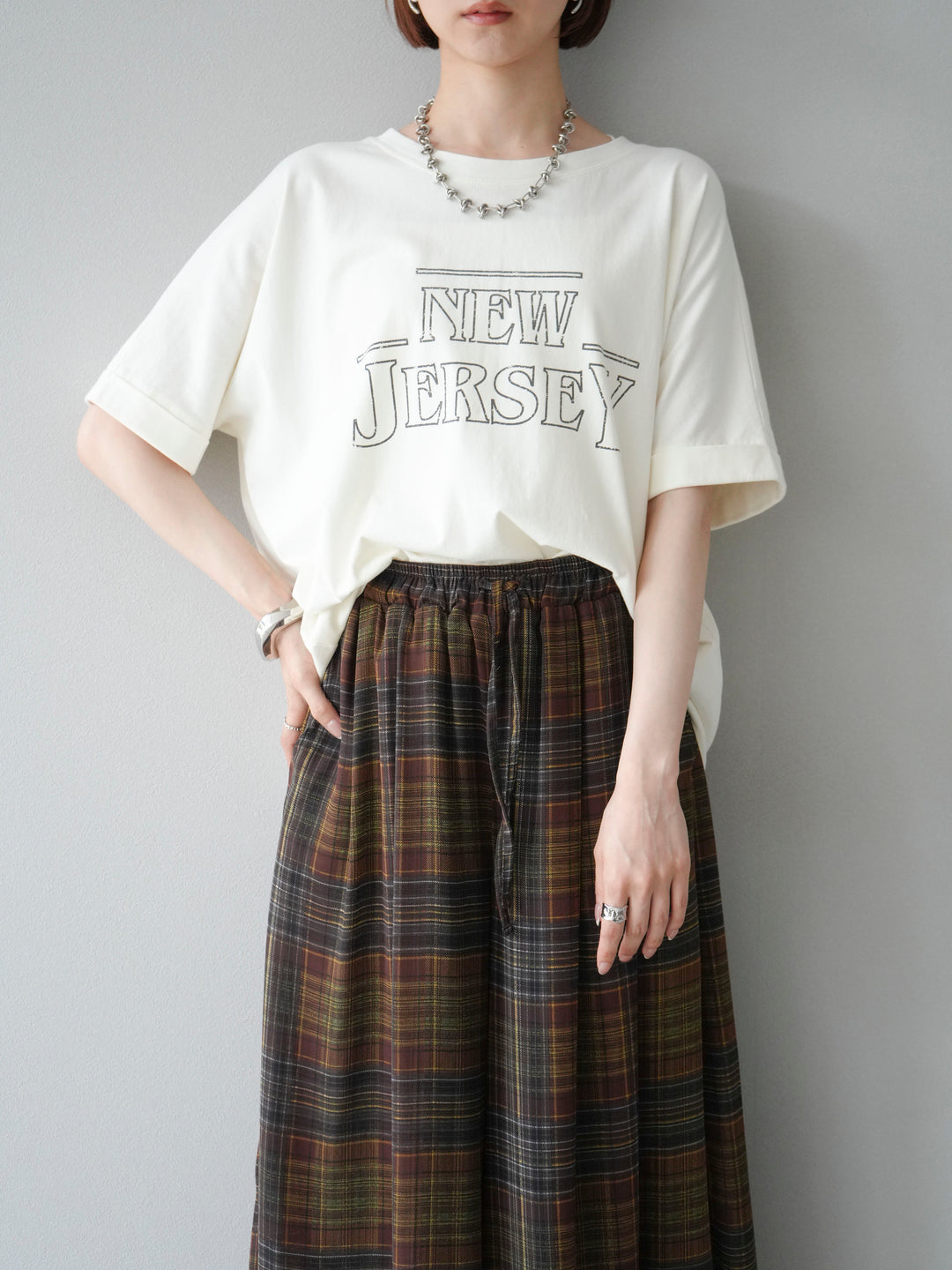 [予約]ビンテージロゴプリントTシャツ/アイボリー