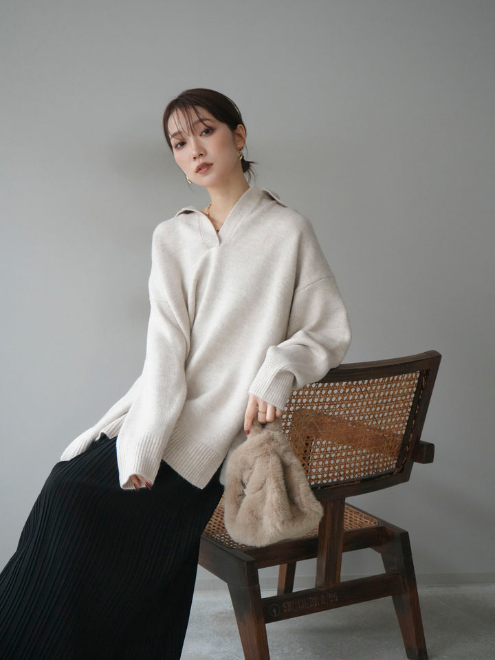 [予約]プリーツIラインスカート/black