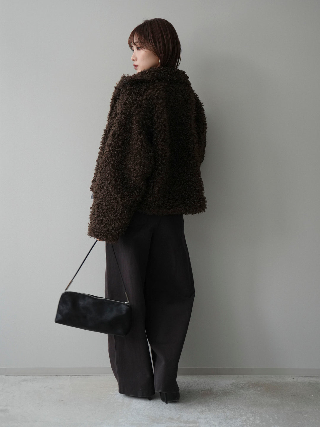 [SET]プードルファーミドルスタンドブルゾン+コットンツイルカーブパンツ(2set)