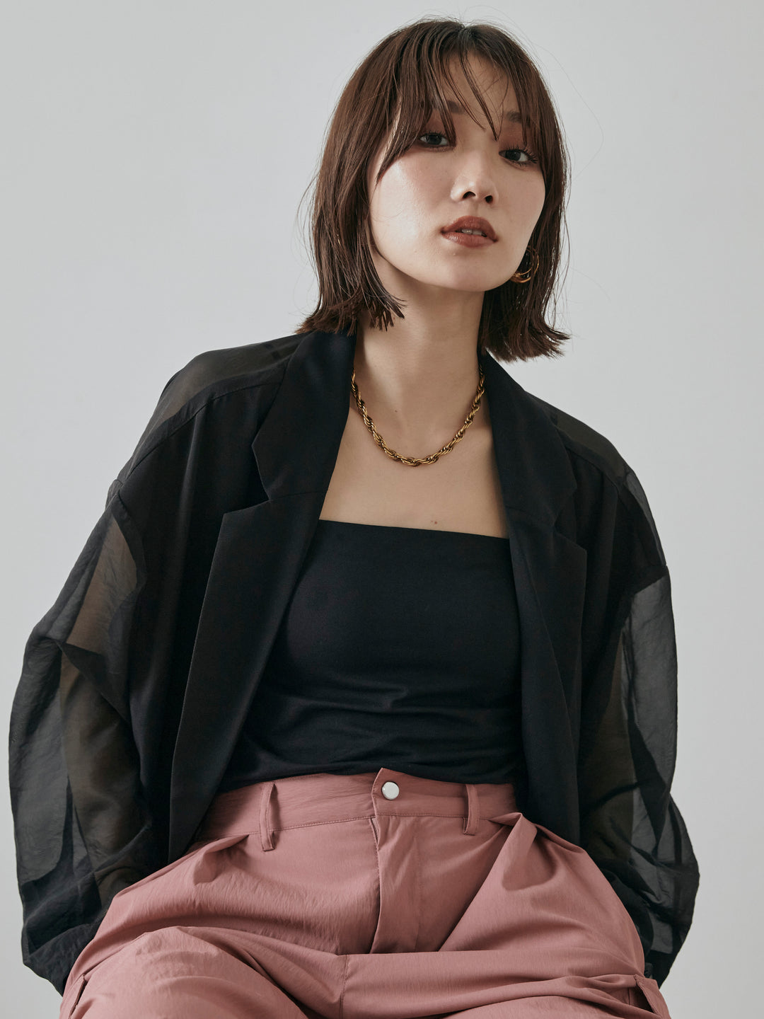 [予約]ミリタリーカーゴパンツ/ピンク