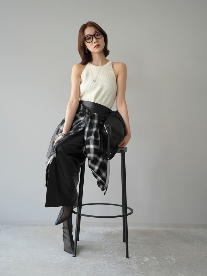 [予約]リブニットアメスリタンクトップ/オフ