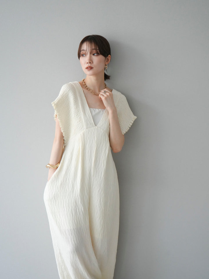 [SET]楊柳シャーリングサロペット+楊柳シャーリングサロペット(2set)