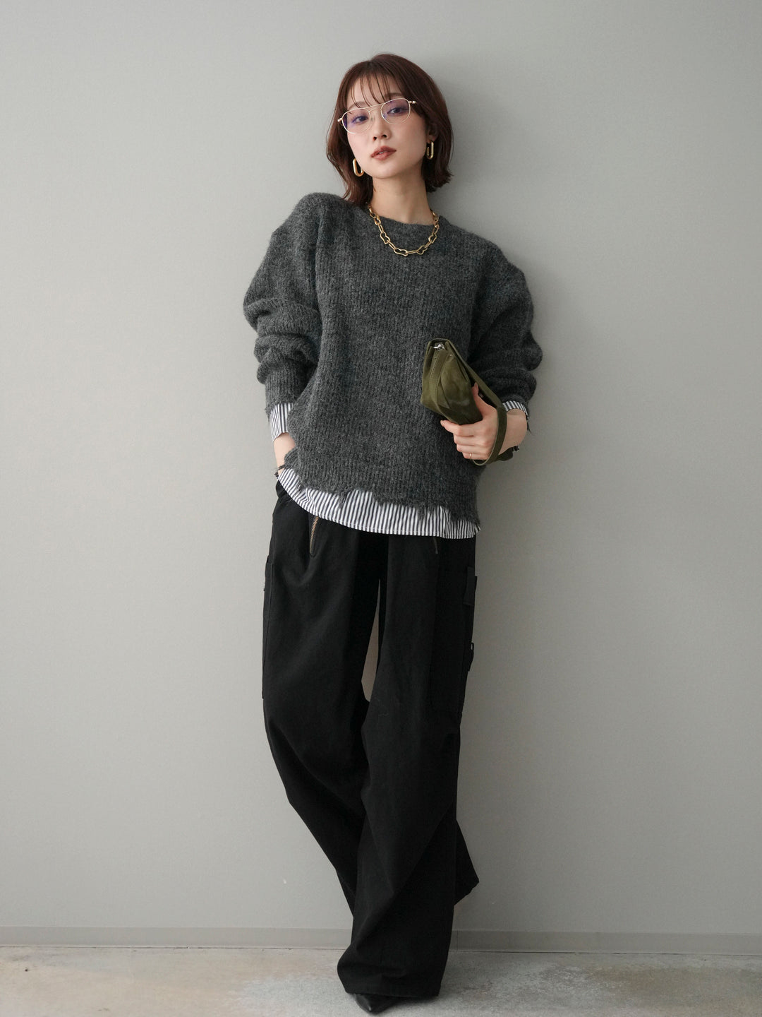 [予約]コットンタックループパンツ/black