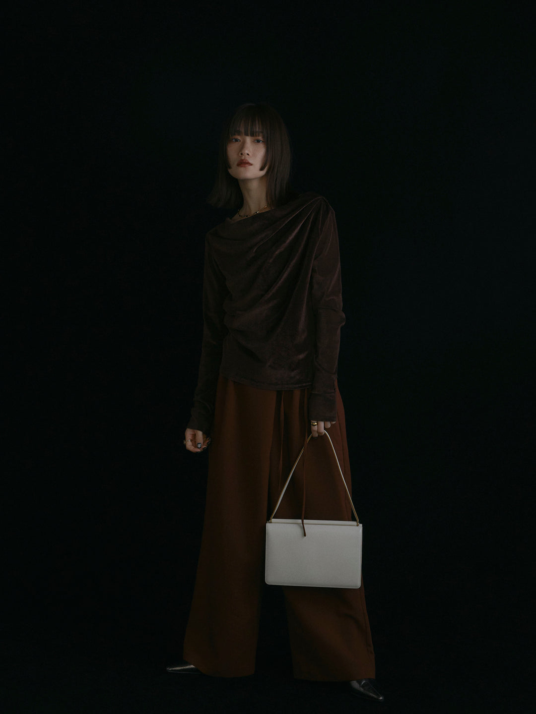 【Allure】[SET]シアーベロアタックデザイントップス+シアーベロアタックデザイントップス(2set)