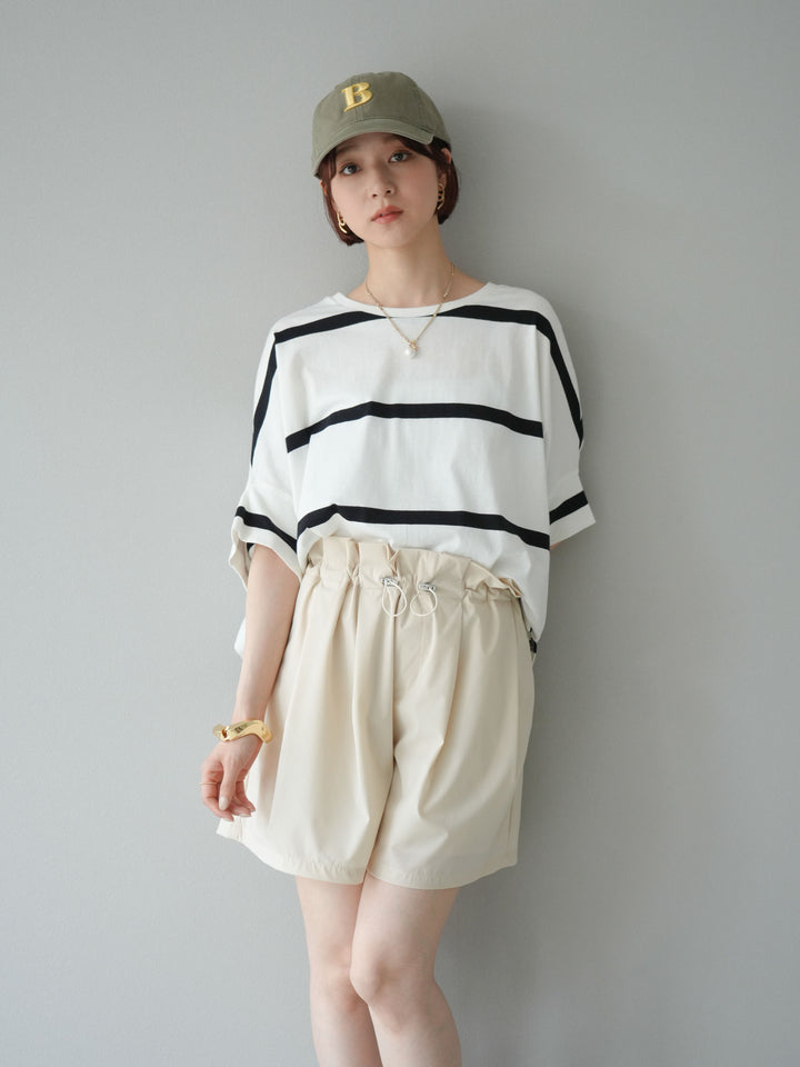 [予約]ボーダードルマンBIG Tシャツ/オフ✕ブラック