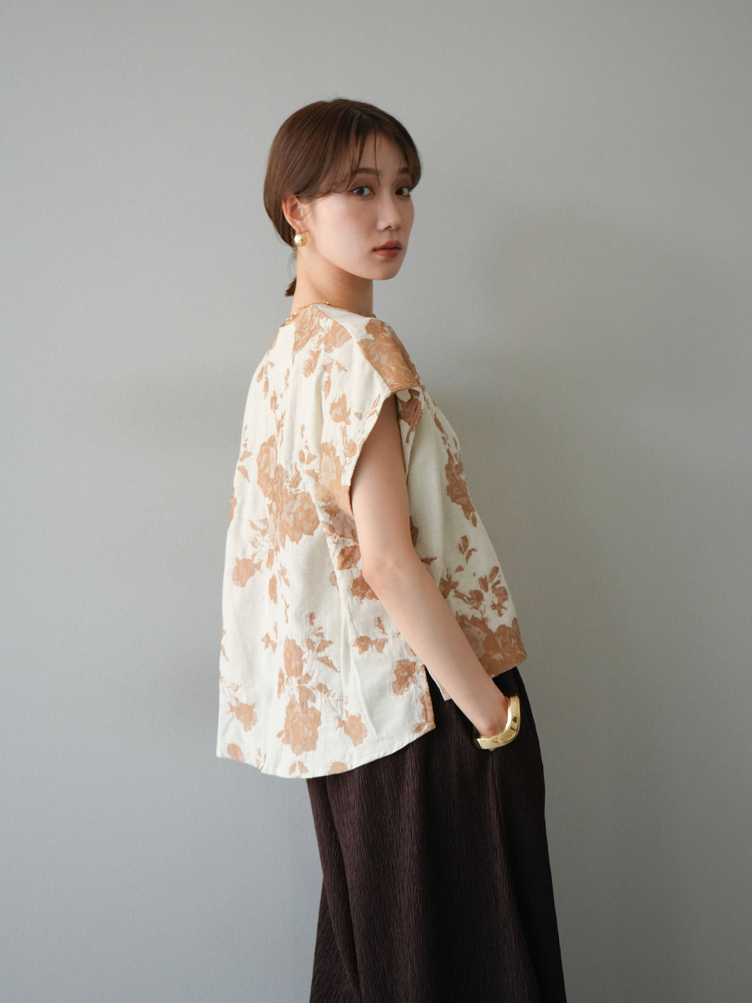 [予約]ジャガードZIPプルオーバー/ベージュ