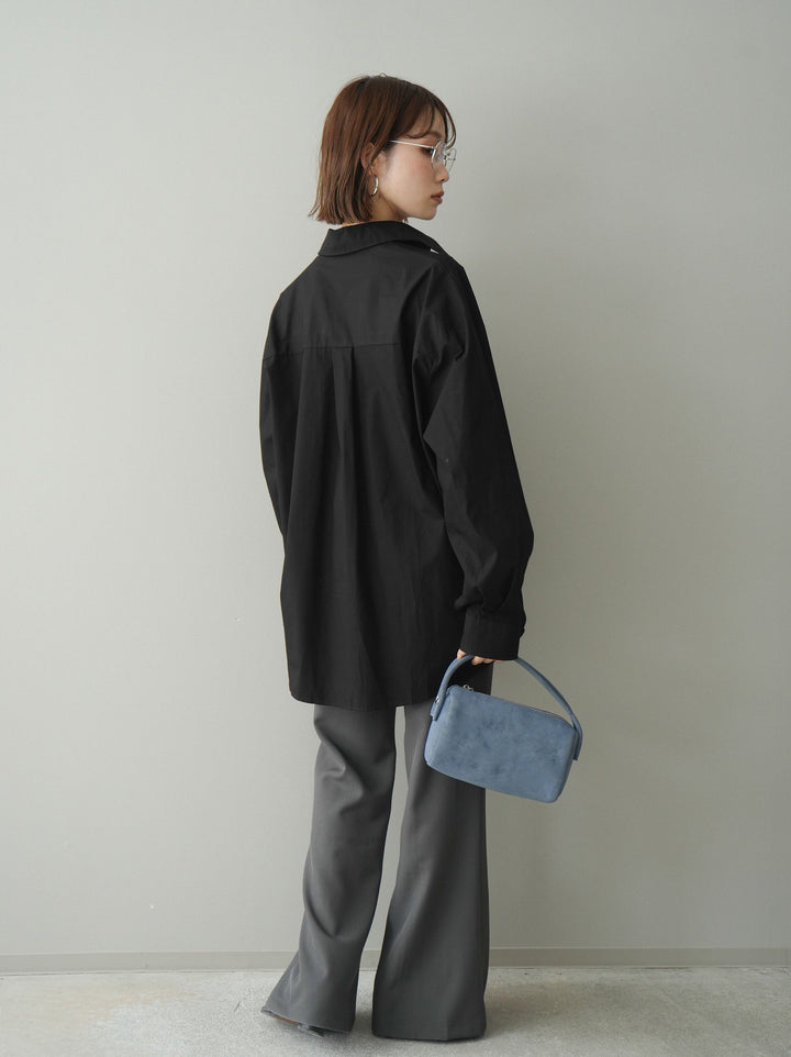 [予約]センターシームフレアパンツ/gray