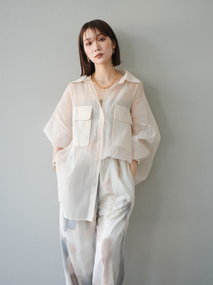 [SET]BIGポケットオーバーシアーシャツ+BIGポケットオーバーシアーシャツ(2set)