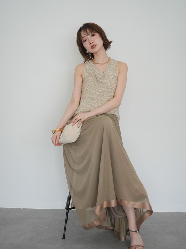 [予約]メランジニットアメスリトップス/beige