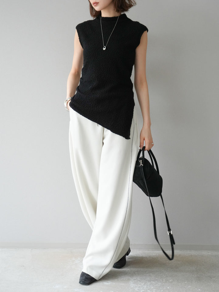 [予約]ハンドステッチ風スウェットパンツ/アイボリー