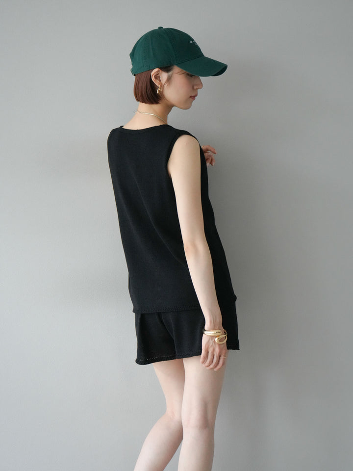 [SET]ニットベスト＆ショートパンツSET UP(2set)