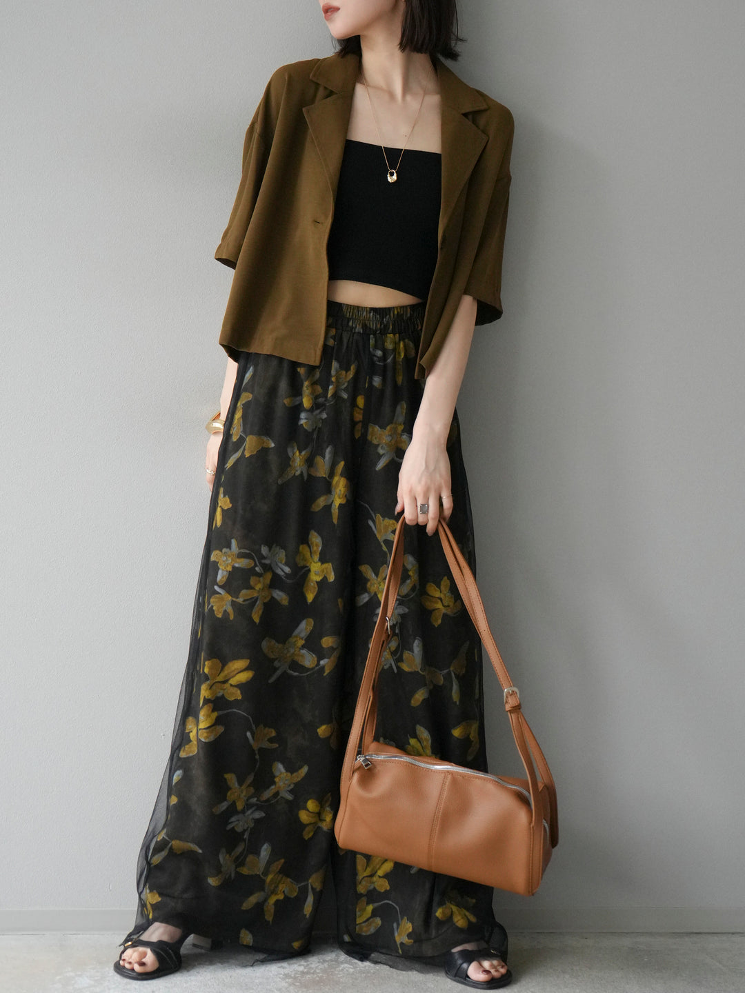 [予約]ハーフショートジャケット/ブラウン