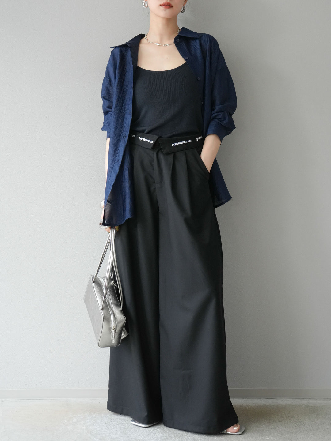 [予約]ワッシャーシャイニーシャツ/ブルー