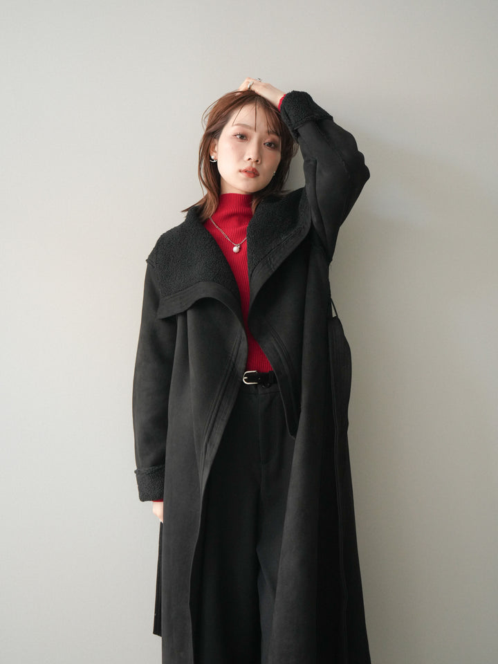 [予約]BIGカラームートンコート/black