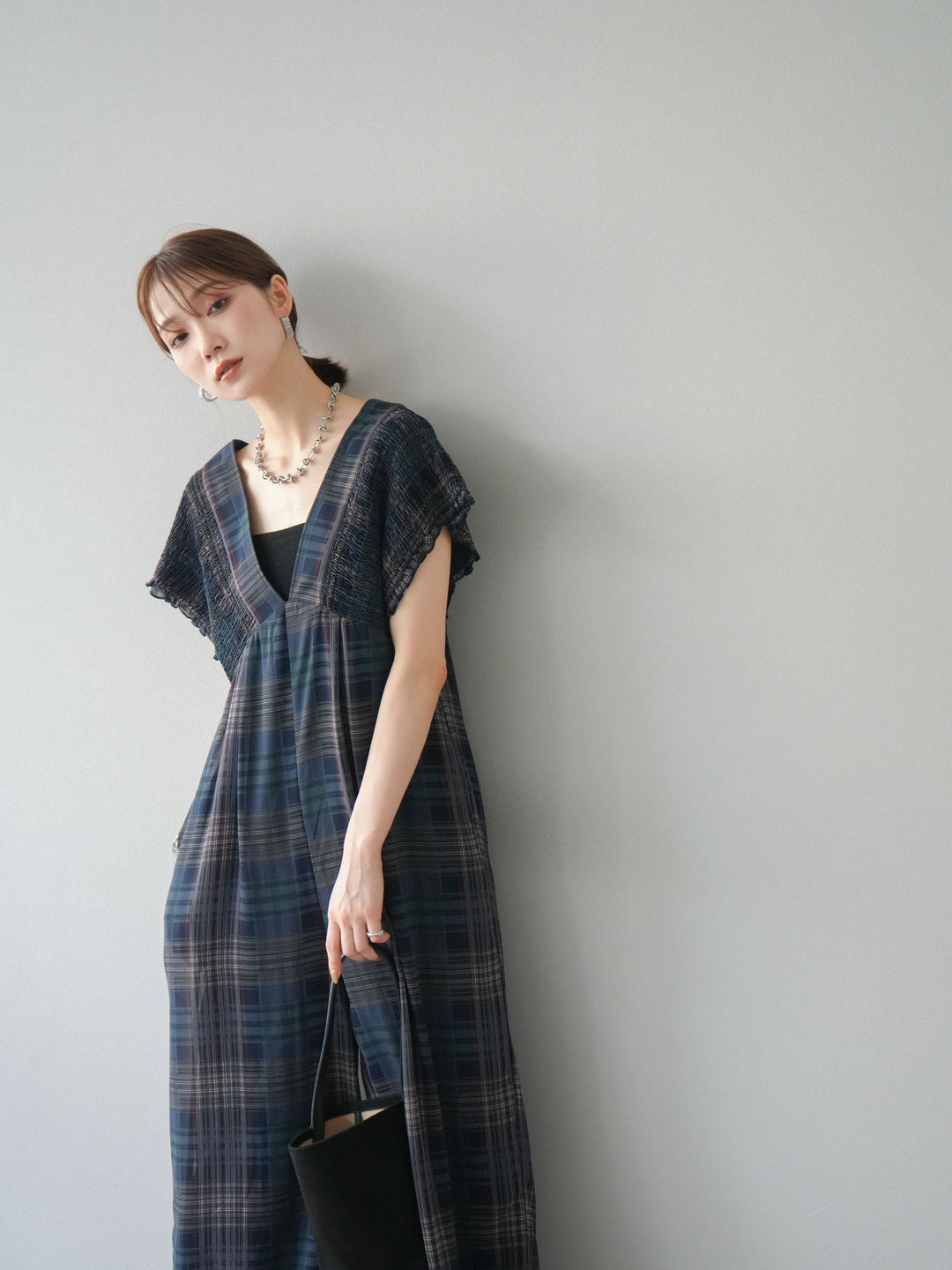 [SET]シアーチェックシャーリングサロペット+シアーチェックシャーリングサロペット(2set)