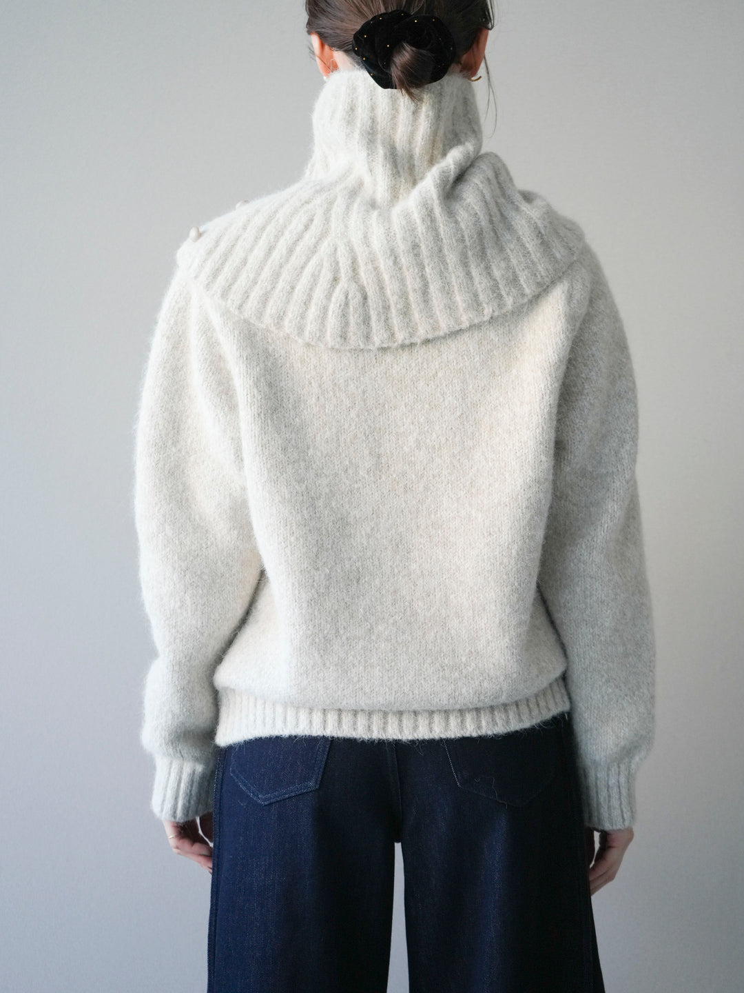 [予約]ネック付MIXニットアンサンブル/apricot