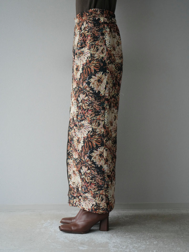 [予約]ゴブランフロントジップタイトスカート/ベージュ