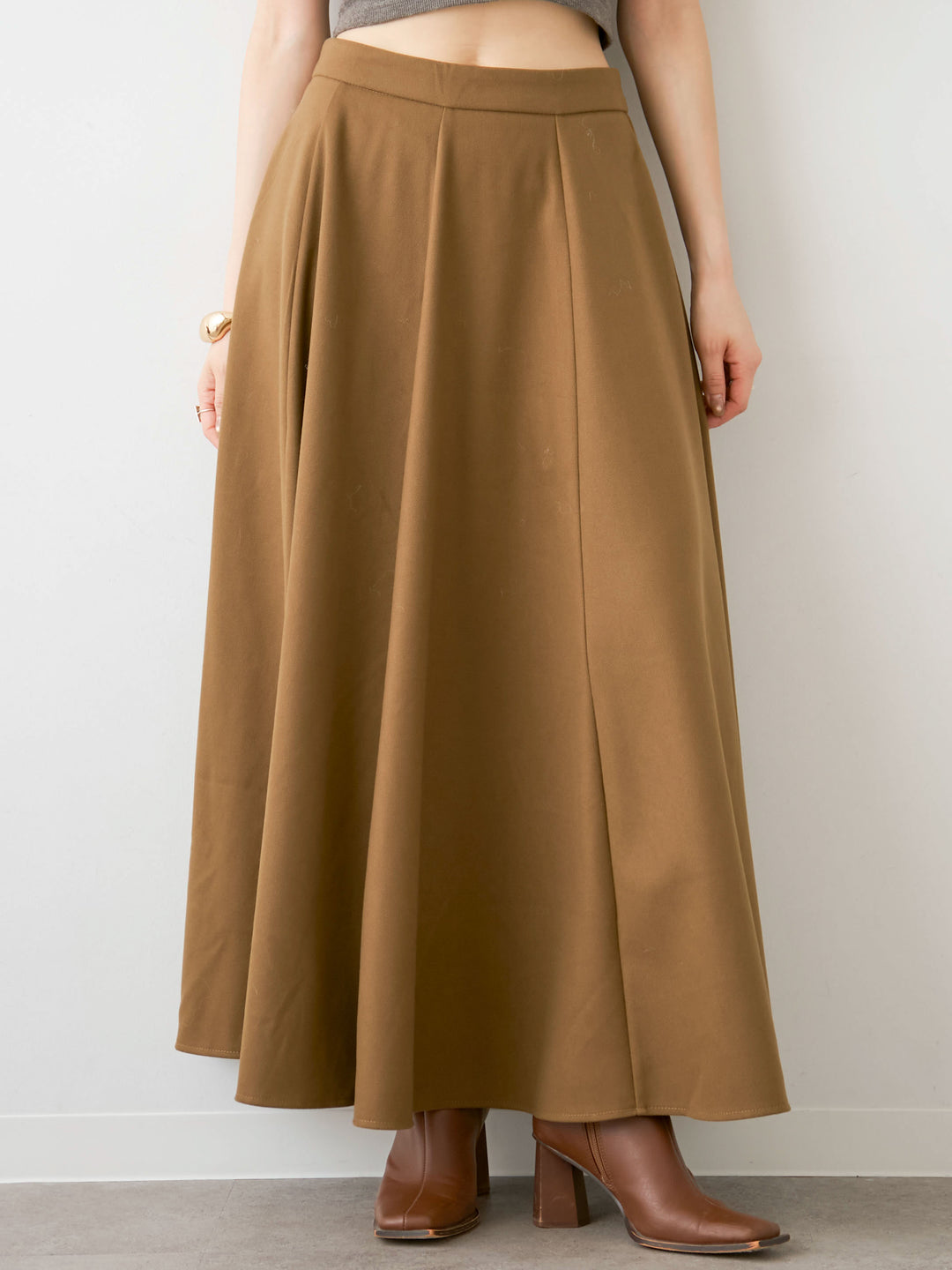 [予約]ドラマティックフレアスカート/beige