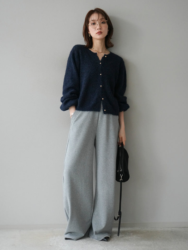 [予約]ゴールドボタンニットカーディガン/navy