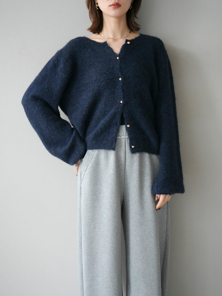 [予約]ゴールドボタンニットカーディガン/navy