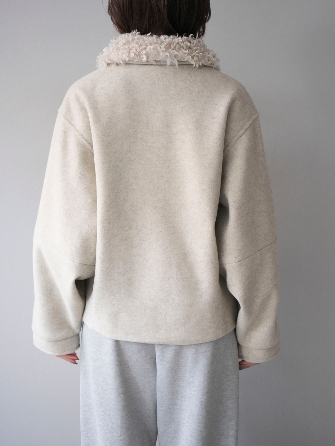 [予約]ロービングボアえりブルゾン/ivory