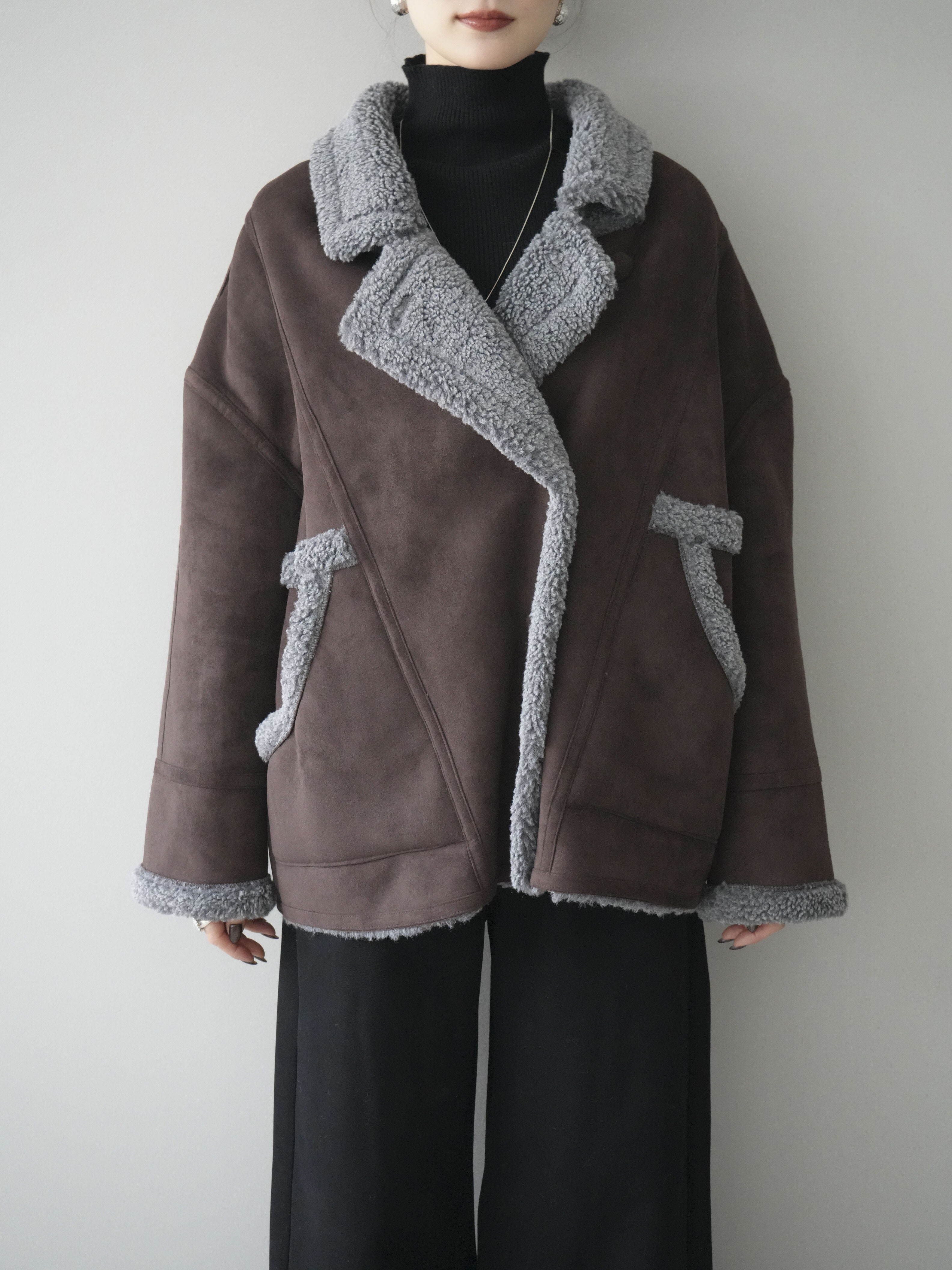 予約]ムートンボアジャケット/brown – Lumier