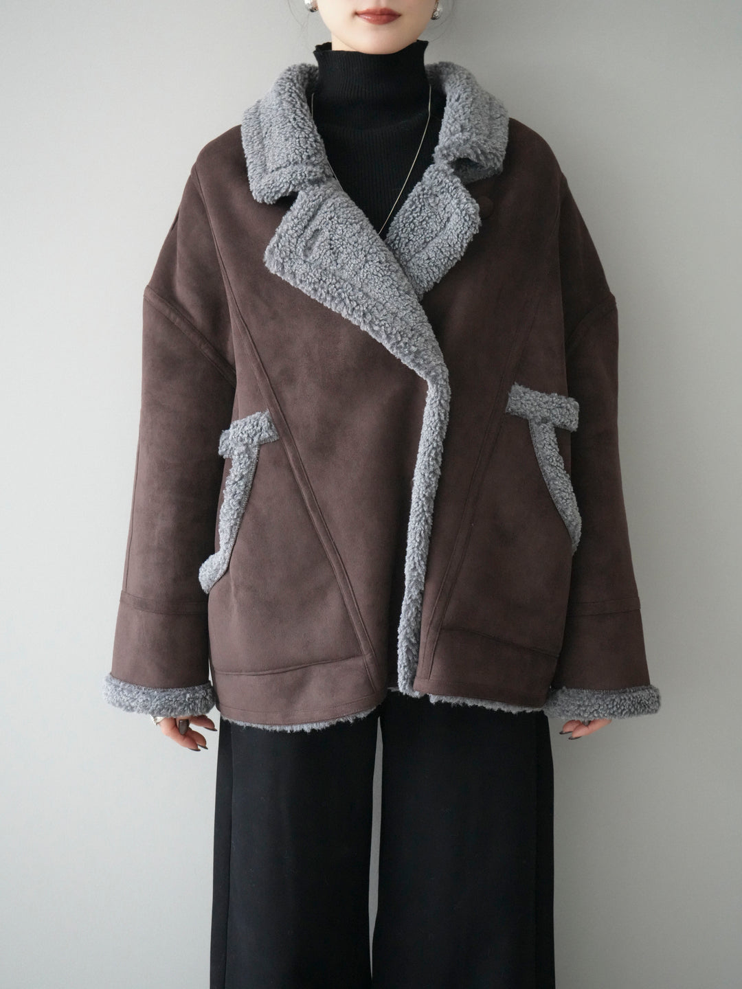 [予約]ムートンボアジャケット/brown