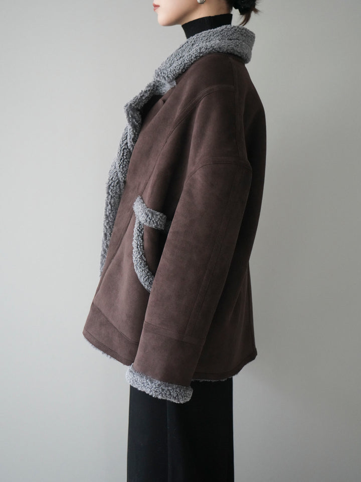 [予約]ムートンボアジャケット/brown