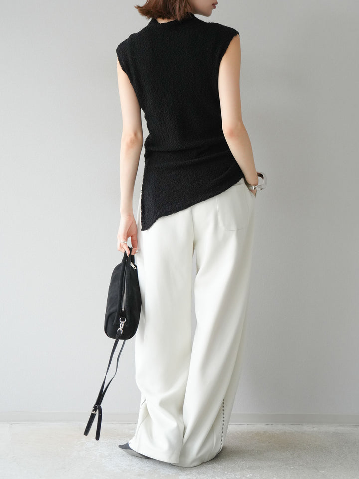 [予約]ハンドステッチ風スウェットパンツ/アイボリー