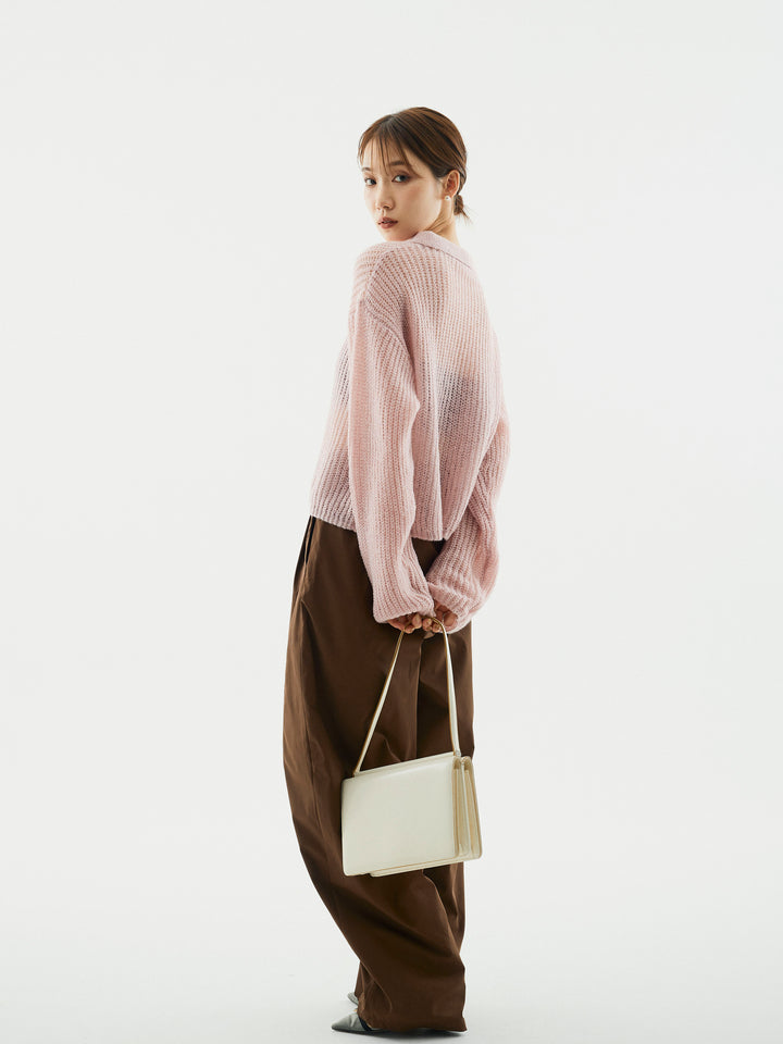 [予約]タフタワイドカーブパンツ/ブラウン