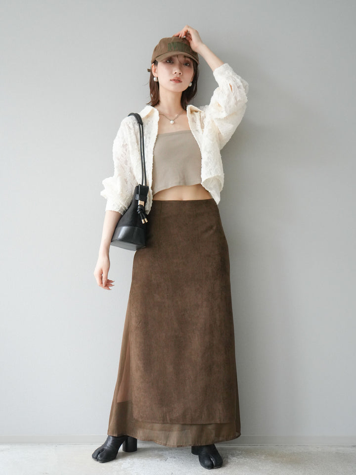 [予約]ジャガードショートシャツ/オフホワイト