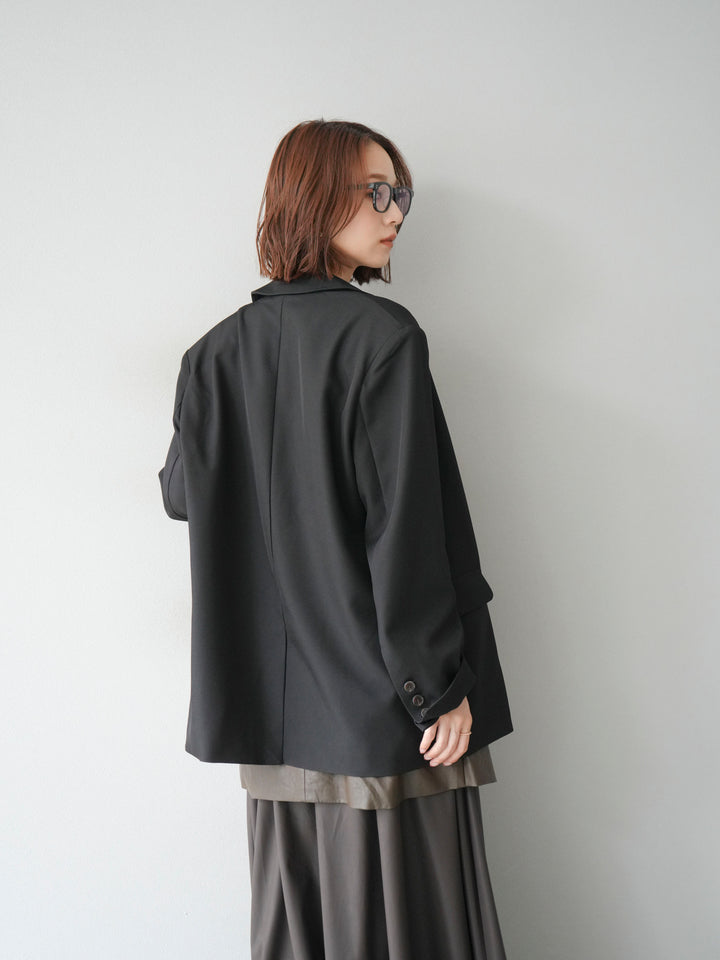 [予約]エステルオーバーテーラードジャケット/ブラック