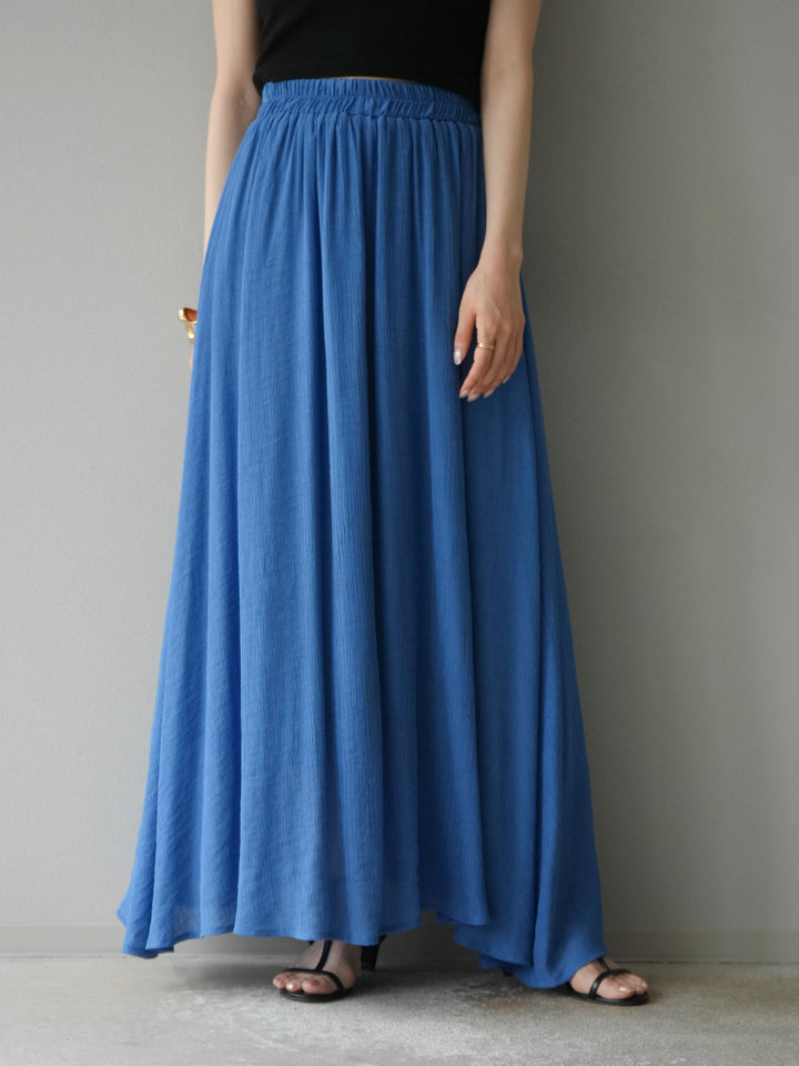 [SET]ビーズモチーフ楊柳ブラウス＆フレアスカートSET UP(2set)