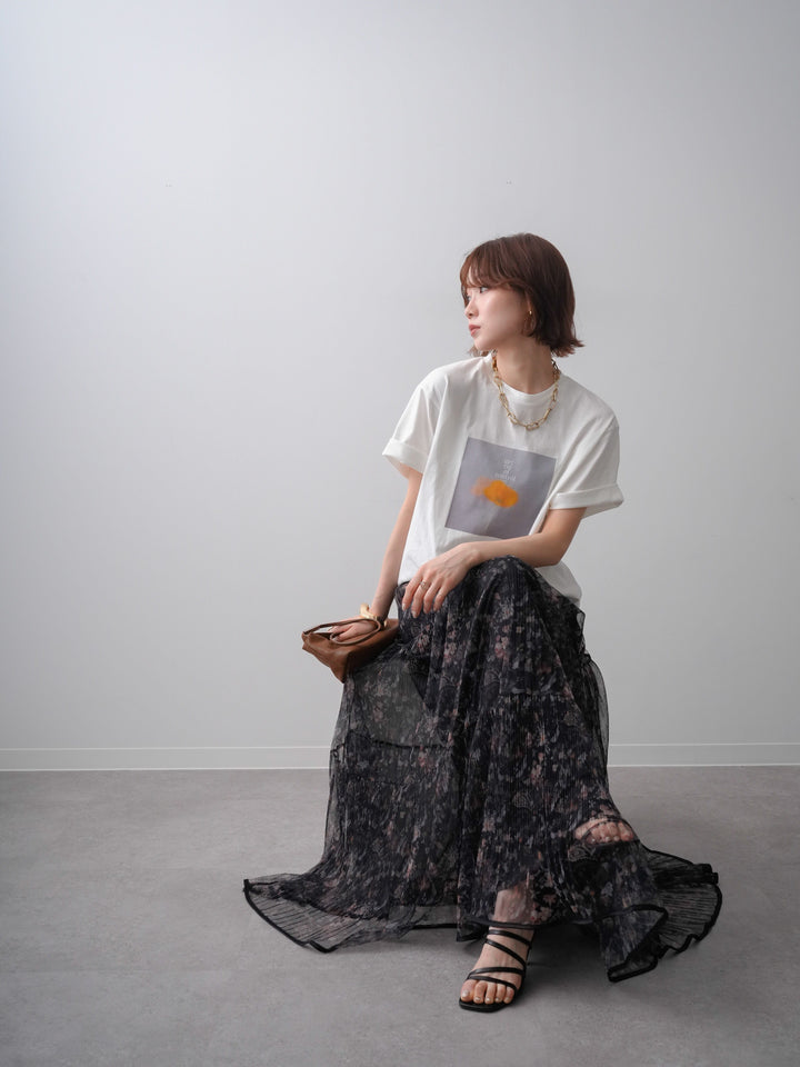 [予約]ニュアンスフローラルフォトTEE/OFF3