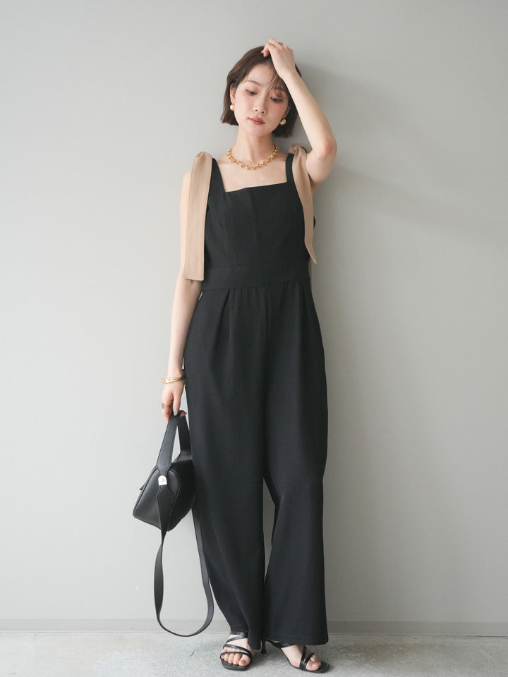 [SET]ショルダーリボンサロペット+選べるアクセセット(2set)