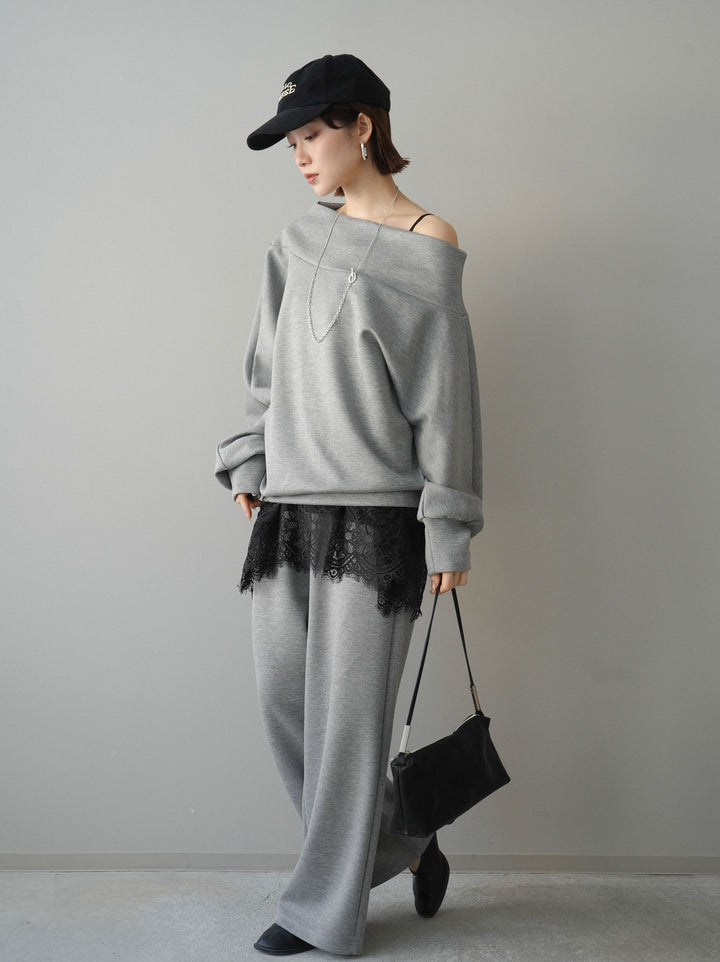 [予約]イージーポンチワイドパンツ/gray